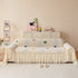 Cute Dotted Stripe Couch Protector, Non-Slip Washable Sofa Cover with Ruffled Skirt
