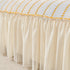 Cute Dotted Stripe Couch Protector, Non-Slip Washable Sofa Cover with Ruffled Skirt