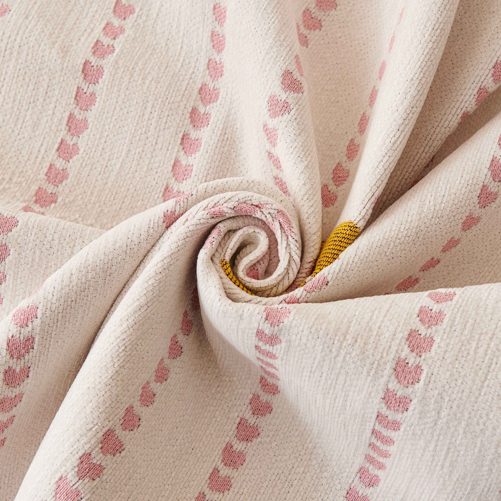 Cute Dotted Stripe Couch Protector, Non-Slip Washable Sofa Cover with Ruffled Skirt