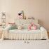 Cute Dotted Stripe Couch Protector, Non-Slip Washable Sofa Cover with Ruffled Skirt