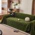 Soft Chenille Sofa Throw Cover, Raised Geometric Texture Furniture Protector Blanket