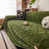 Soft Chenille Sofa Throw Cover, Raised Geometric Texture Furniture Protector Blanket
