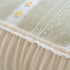 Daisy Striped Sofa Cover with Sheer Ruffle Skirt, Floral Soft Slipcover Blanket