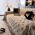 Chenille Jacquard Sofa Throw Cover Blanket, Luxury Thick Woven Couch Cover for Sofa
