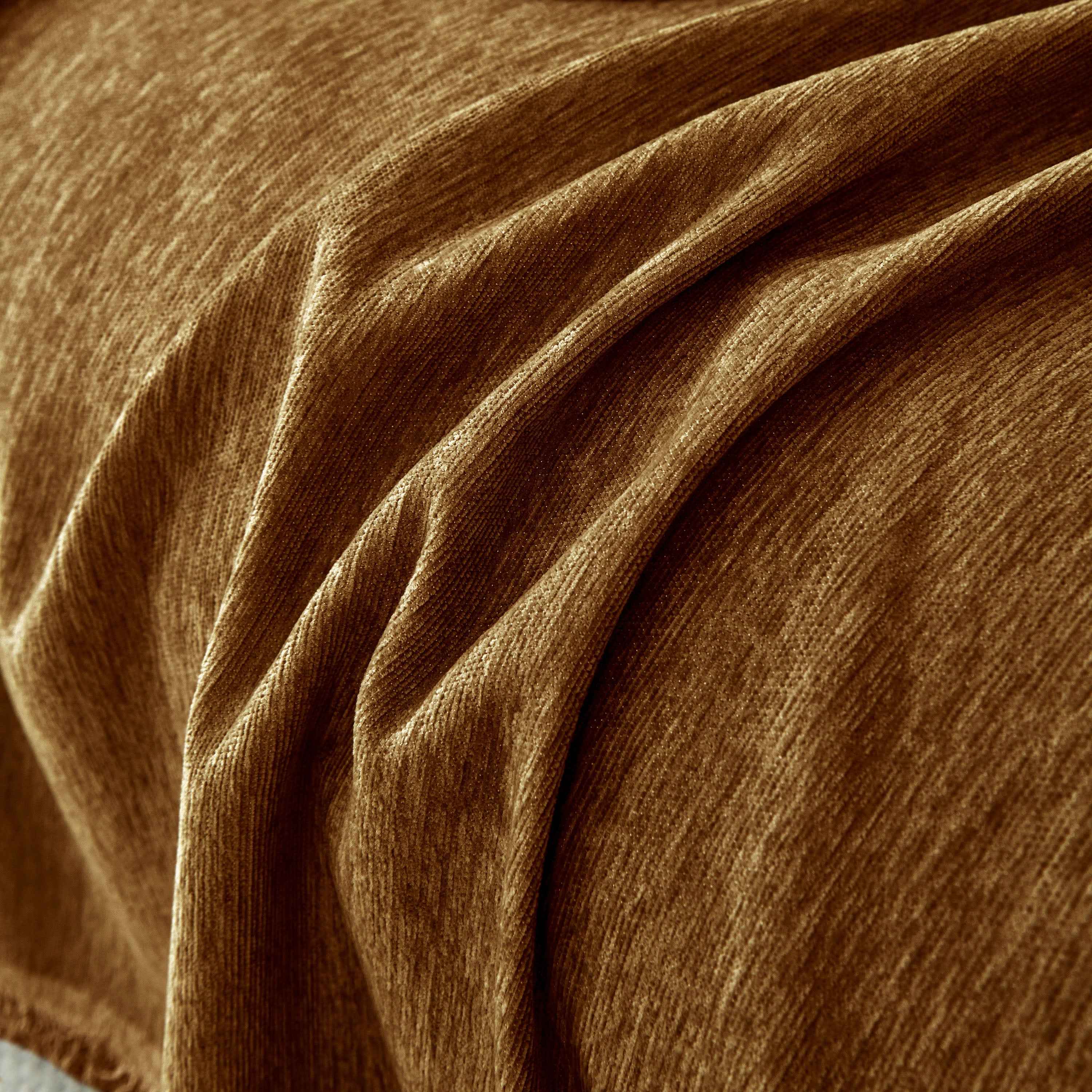 Solid Color Chenille Sofa Throw Blanket, Soft & Plush Decorative Couch Throw Cover