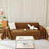 Solid Color Chenille Sofa Throw Blanket, Soft & Plush Decorative Couch Throw Cover