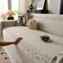 Sofa Cover Throw with Subtle Textured Stripes Lightweight Smooth Couch Slipcover