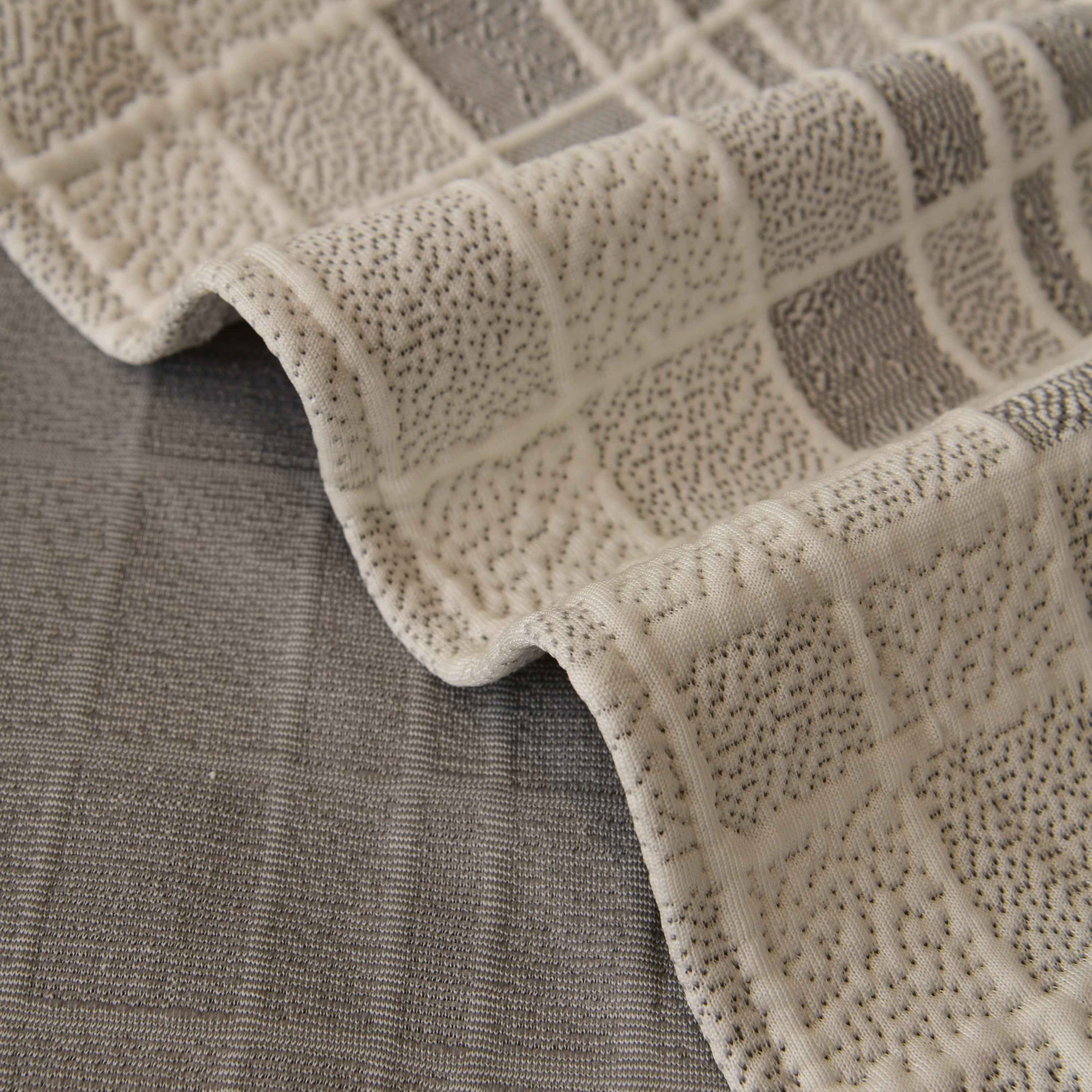 Sofa Cover Throw with Subtle Textured Stripes Lightweight Smooth Couch Slipcover