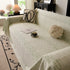 Sofa Cover Throw with Subtle Textured Stripes Lightweight Smooth Couch Slipcover
