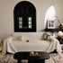 Sofa Cover Throw with Subtle Textured Stripes Lightweight Smooth Couch Slipcover