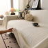Sofa Cover Throw with Subtle Textured Stripes Lightweight Smooth Couch Slipcover