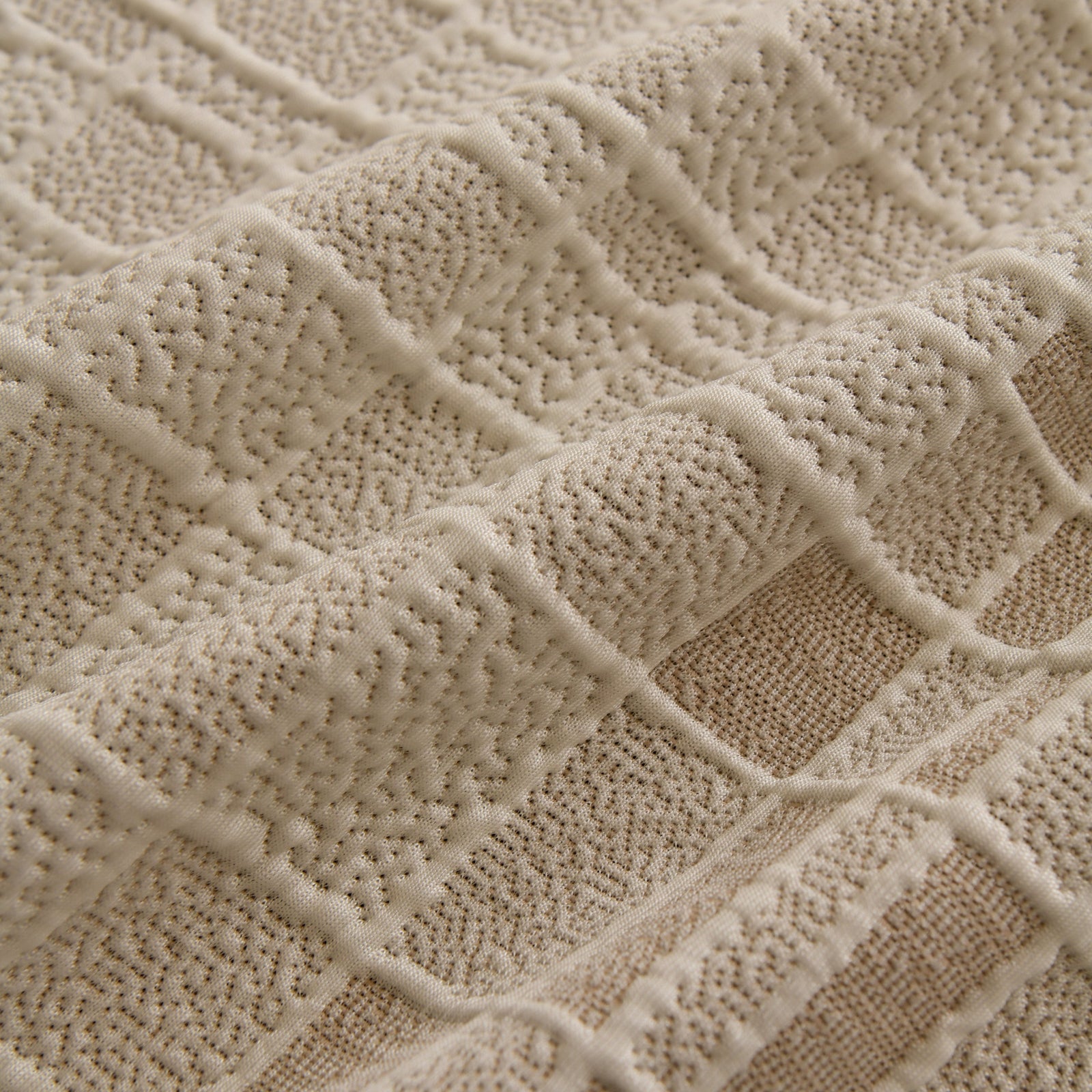 Sofa Cover Throw with Subtle Textured Stripes Lightweight Smooth Couch Slipcover