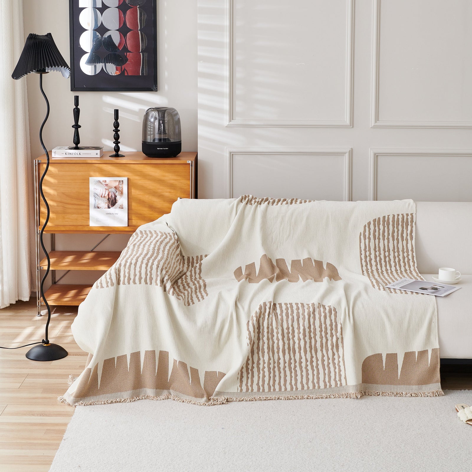 Soft Cozy Chenille Sofa Throw Blanket and Sectional Seat Covers, Scratch Resistant Sofa Couch Covers