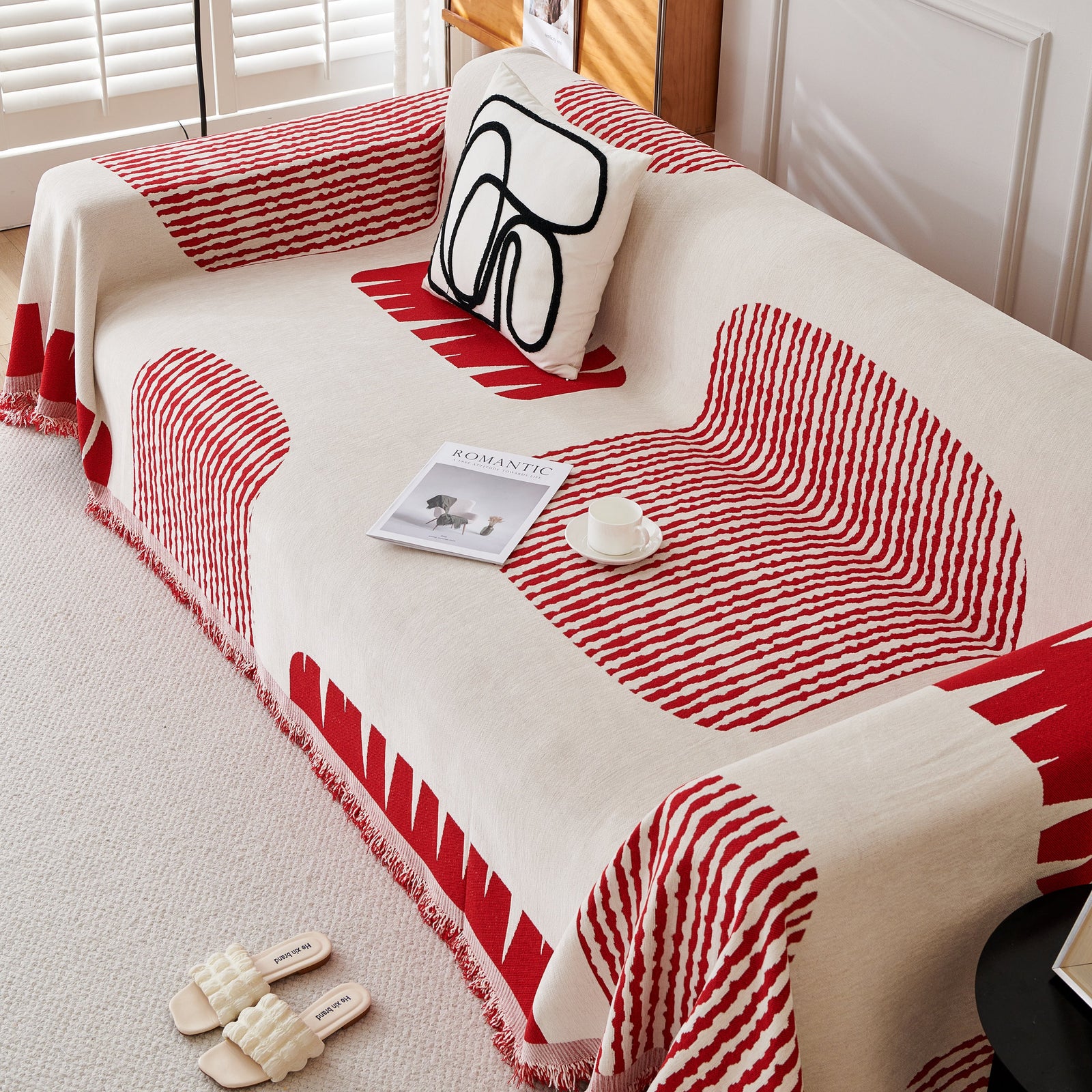 Soft Cozy Chenille Sofa Throw Blanket and Sectional Seat Covers, Scratch Resistant Sofa Couch Covers