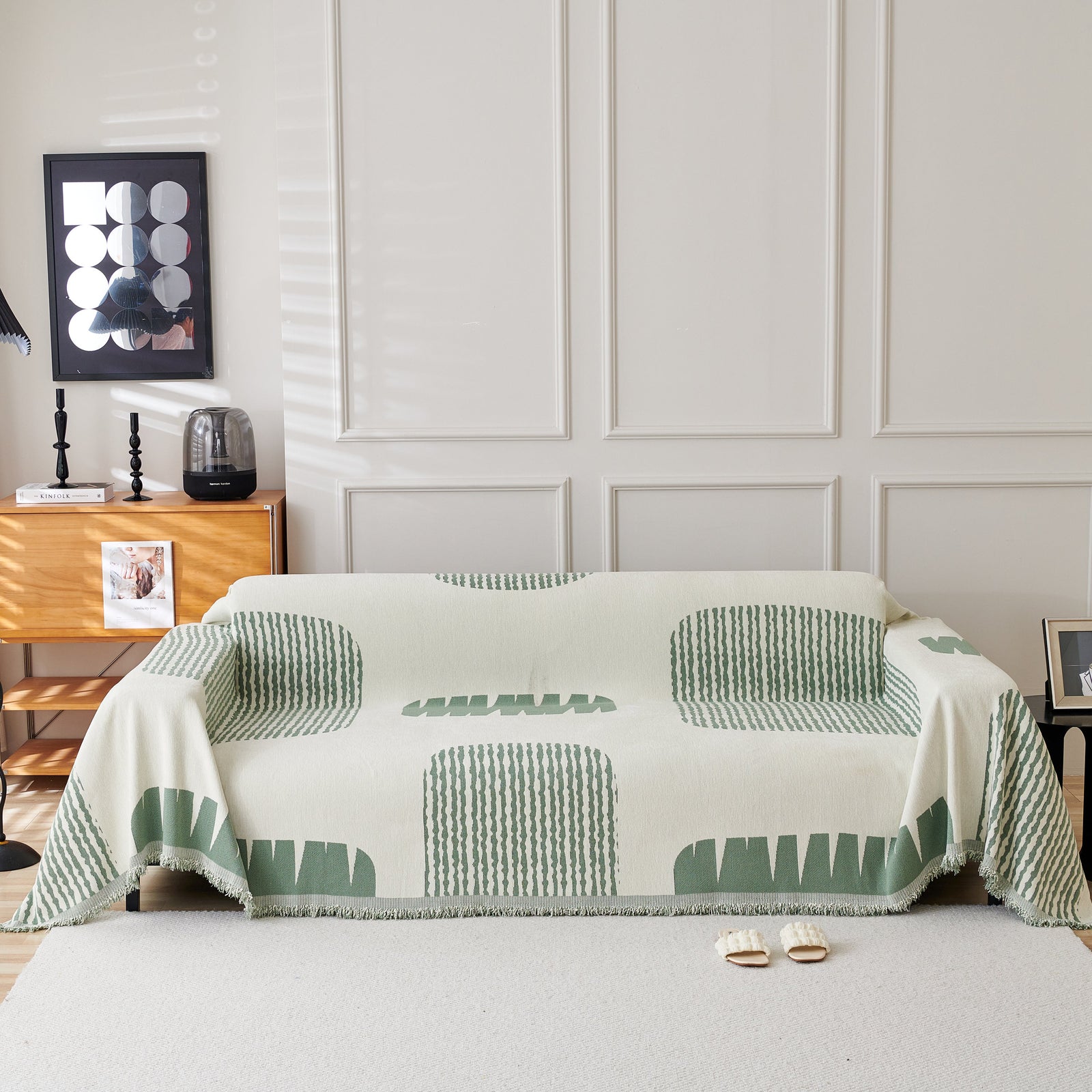 Soft Cozy Chenille Sofa Throw Blanket and Sectional Seat Covers, Scratch Resistant Sofa Couch Covers