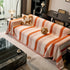 Chenille Reversible Rainbow Couch Cover Blanket for Sofas, Pet Friendly Couch Slipcovers with Tassel