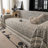 Textured Woven Furniture Protector for Couch, Rustic Farmhouse Sofa Throw Blanket