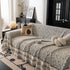 Textured Woven Furniture Protector for Couch, Rustic Farmhouse Sofa Throw Blanket