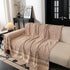 Textured Woven Furniture Protector for Couch, Rustic Farmhouse Sofa Throw Blanket