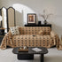Sofa Throw Blanket with Woven Geometric Pattern & Tassels, Soft & Thick Couch Cover