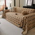 Sofa Throw Blanket with Woven Geometric Pattern & Tassels, Soft & Thick Couch Cover