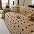 Sofa Throw Blanket with Woven Geometric Pattern & Tassels, Soft & Thick Couch Cover