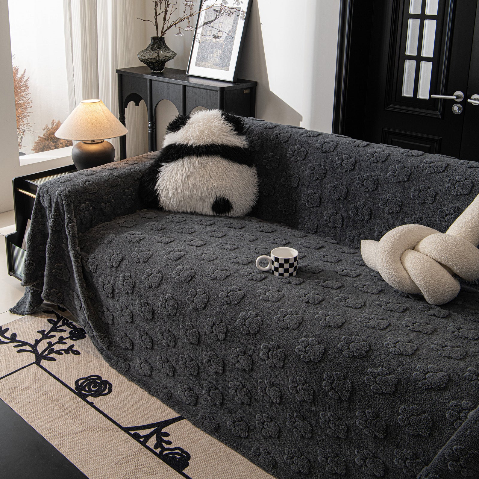 Plush Jacquard Blankets for The Sofa Soft Slipcover Sectional Cover Throws for Sofas