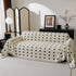 Sofa Throw Blanket with Woven Geometric Pattern & Tassels, Soft & Thick Couch Cover