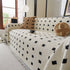 Sofa Throw Blanket with Woven Geometric Pattern & Tassels, Soft & Thick Couch Cover