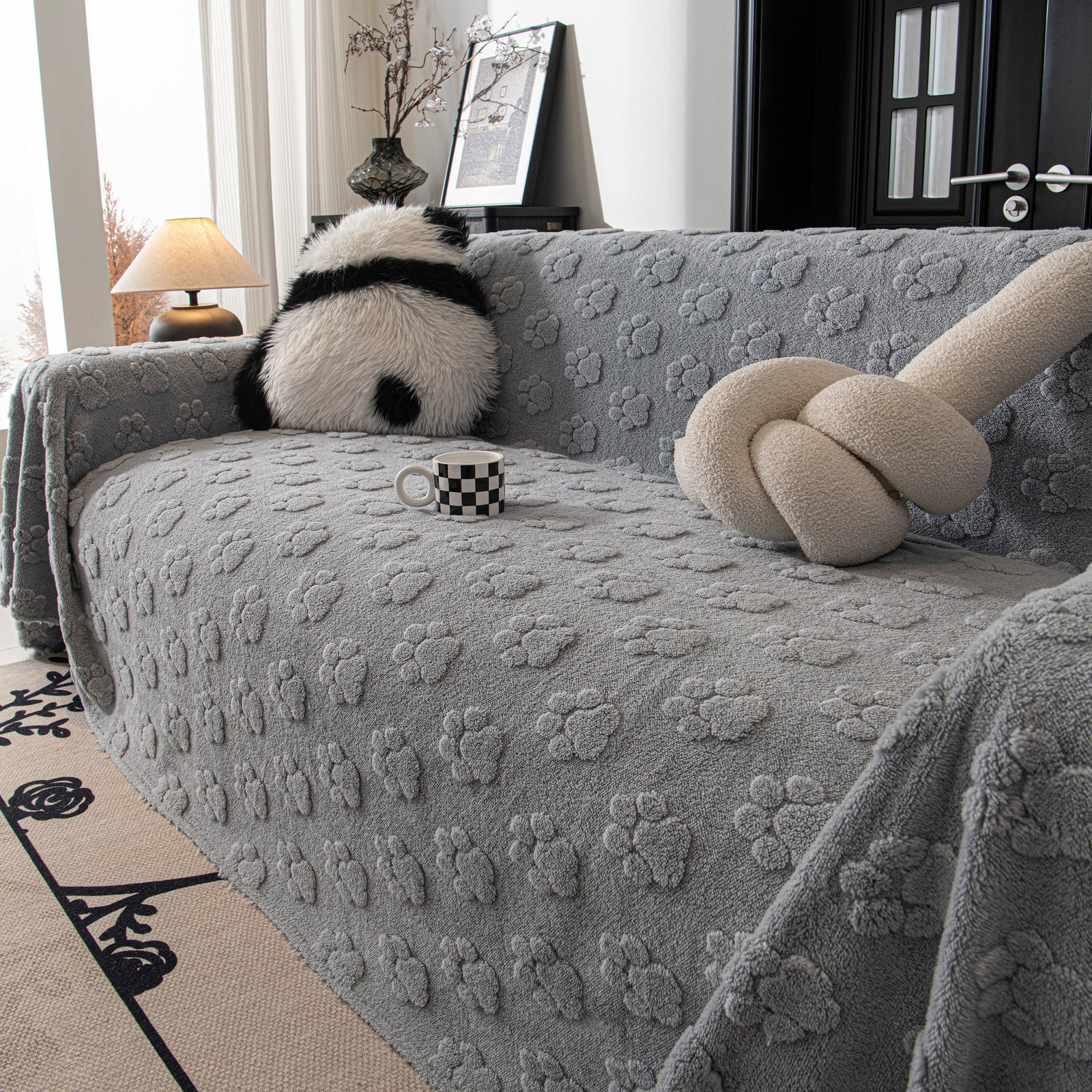 Plush Jacquard Blankets for The Sofa Soft Slipcover Sectional Cover Throws for Sofas