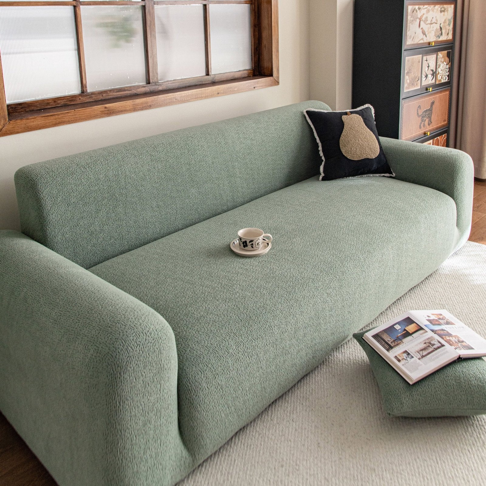High Stretch Sofa Slipcover, Non Slip Couch Sofa Cover Washable Furniture Protector