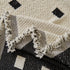 Sofa Throw Blanket with Woven Geometric Pattern & Tassels, Soft & Thick Couch Cover