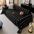 Sofa Throw Blanket with Woven Geometric Pattern & Tassels, Soft & Thick Couch Cover
