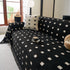 Sofa Throw Blanket with Woven Geometric Pattern & Tassels, Soft & Thick Couch Cover