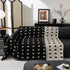 Sofa Throw Blanket with Woven Geometric Pattern & Tassels, Soft & Thick Couch Cover