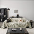 Modern Minimalist Chenille Willow Leaf Pattern Couch Cover Blanket, Luxurious Blankets for The Sofa