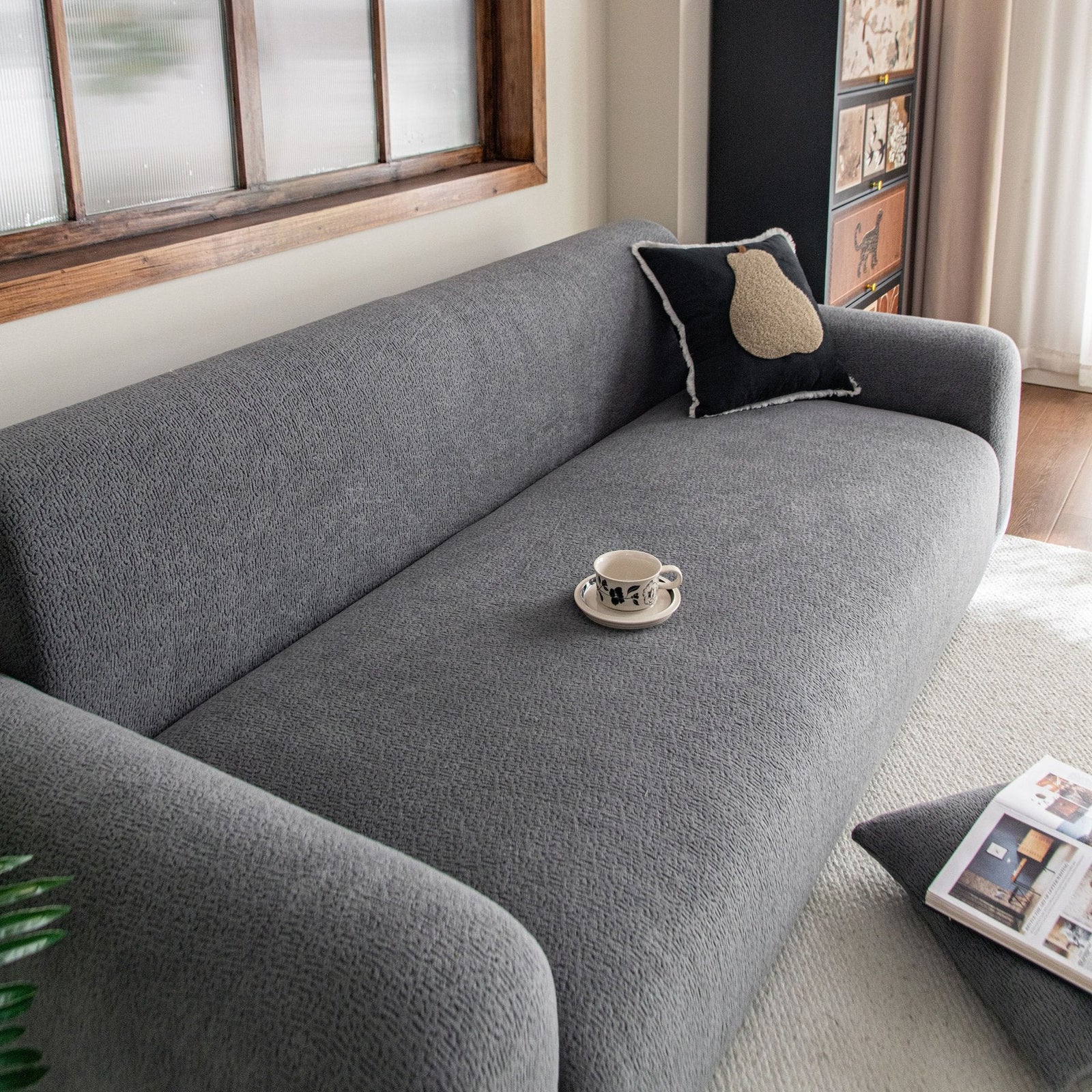 High Stretch Sofa Slipcover, Non Slip Couch Sofa Cover Washable Furniture Protector