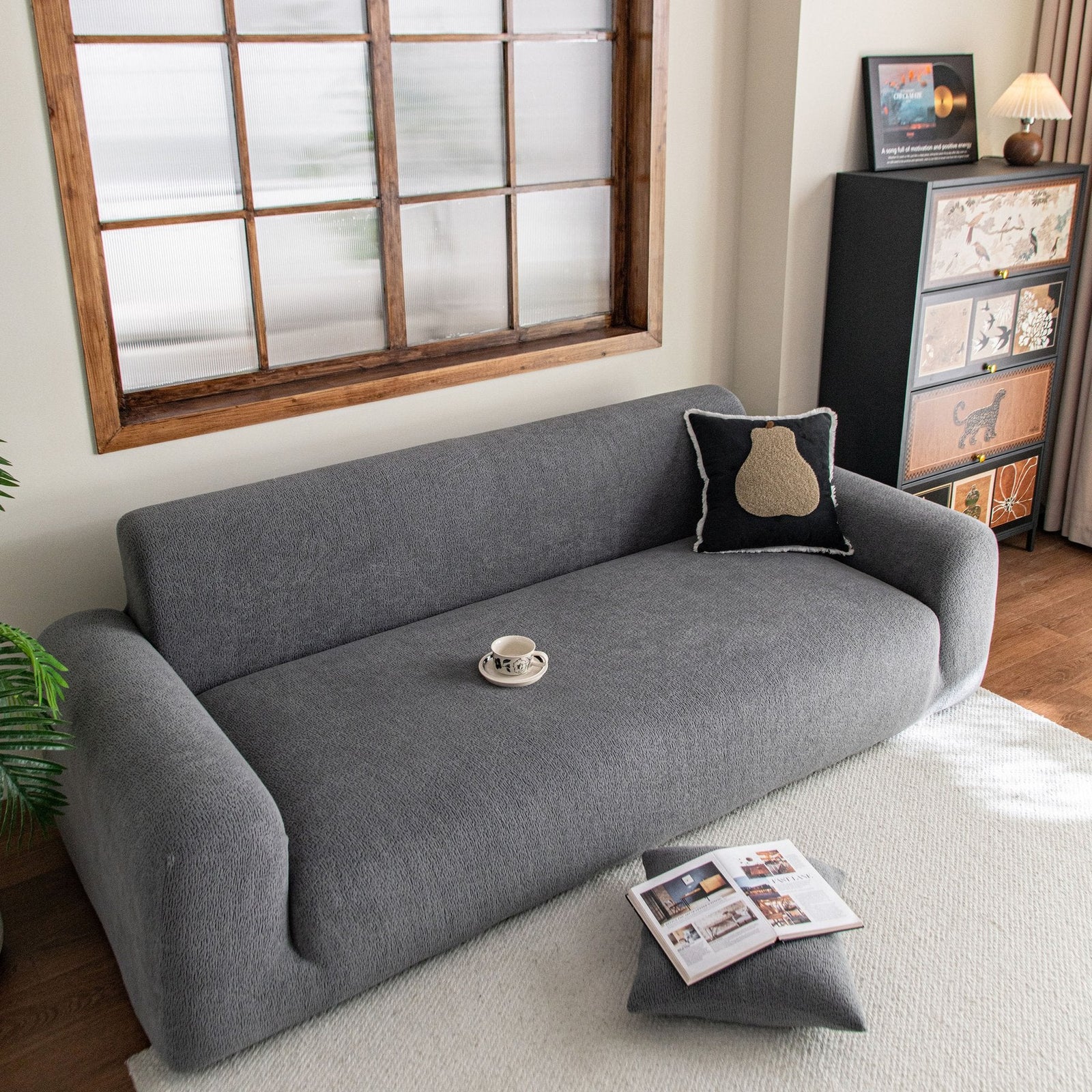 High Stretch Sofa Slipcover, Non Slip Couch Sofa Cover Washable Furniture Protector