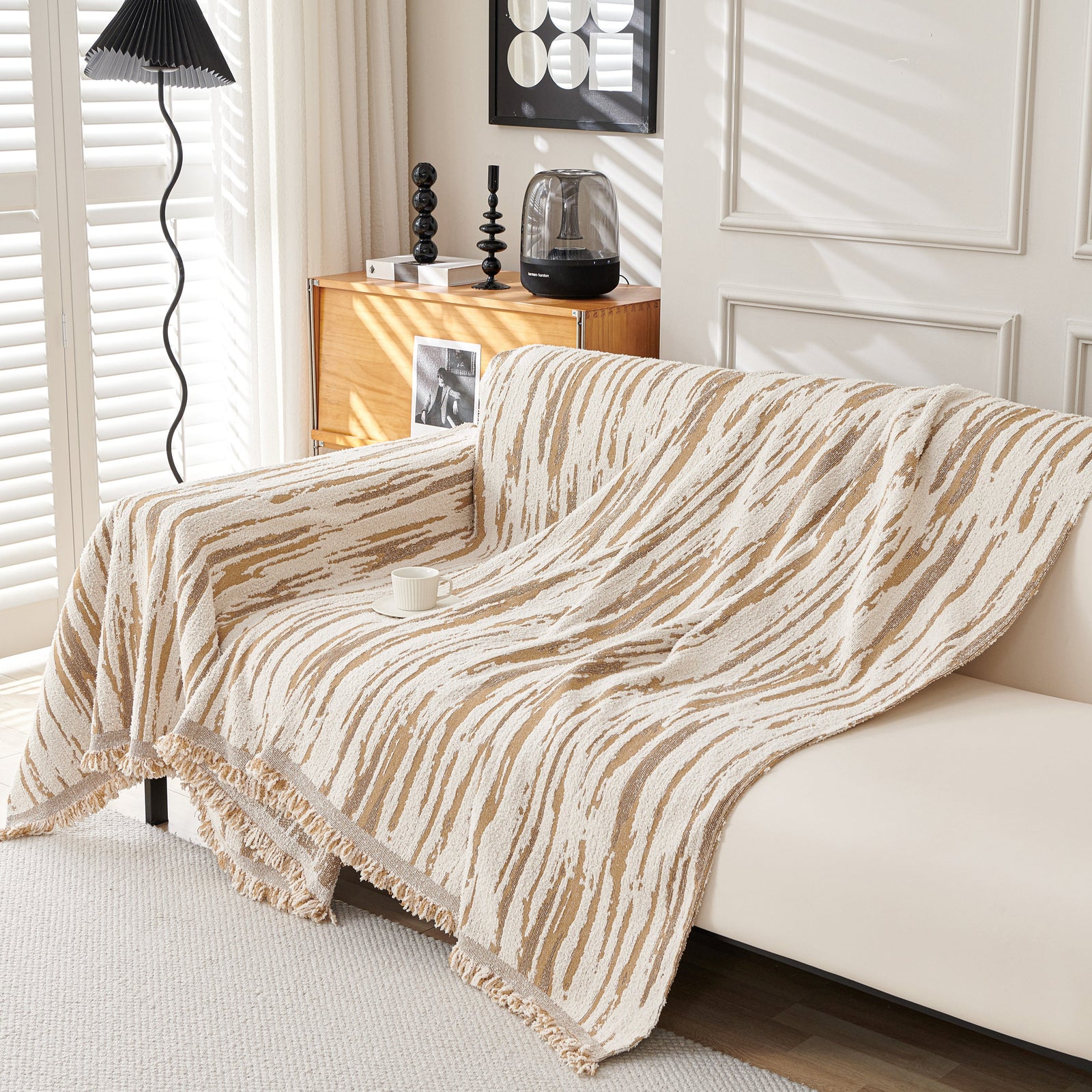 Reversible Sofa Throw Blanket, Couch Cover Sofa Slipcover for Most Shape Sofas