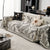 Modern Minimalist Chenille Willow Leaf Pattern Couch Cover Blanket, Luxurious Blankets for The Sofa