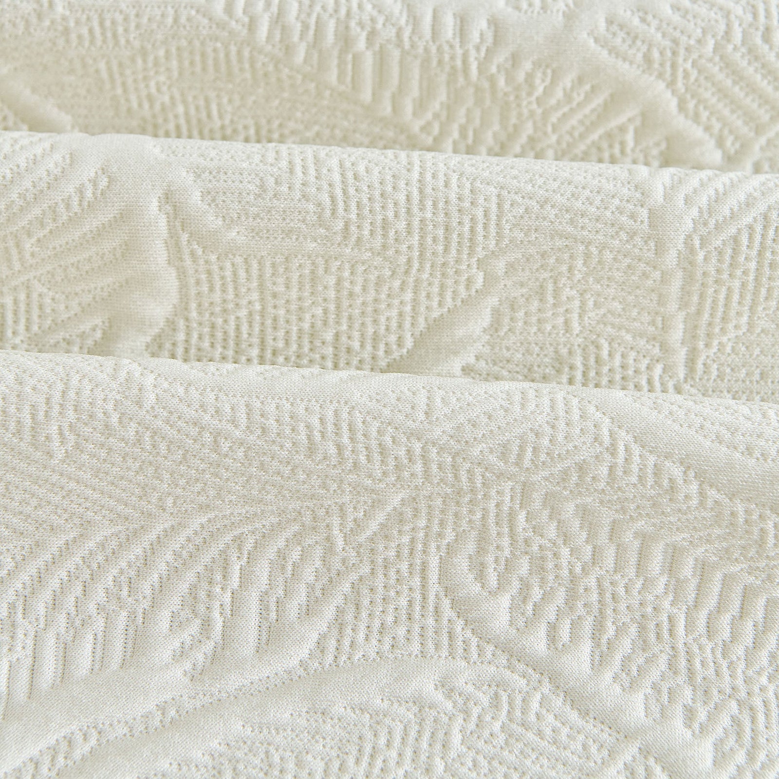 Embossed Leaf Pattern Sofa Cover Blanket for Couch, Soft Cooling Textured Couch Cover