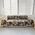 Floral Symphony Couch Throw Cover with Tassel, Chenille Sofa Cover with Leafy Melodies for Sectional