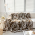 Floral Symphony Couch Throw Cover with Tassel, Chenille Sofa Cover with Leafy Melodies for Sectional