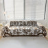 Floral Symphony Couch Throw Cover with Tassel, Chenille Sofa Cover with Leafy Melodies for Sectional