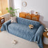 Cozy Textured Couch Protector with Fringe, Universal Soft Slipcover for Couch Sofa Bed