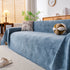 Cozy Textured Couch Protector with Fringe, Universal Soft Slipcover for Couch Sofa Bed