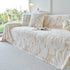 Plush Faux Fur Warm Sofa Cover with Waves Jacquard Textured Throw Blankets for Couch