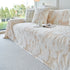 Plush Faux Fur Warm Sofa Cover with Waves Jacquard Textured Throw Blankets for Couch
