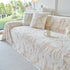 Plush Faux Fur Warm Sofa Cover with Waves Jacquard Textured Throw Blankets for Couch