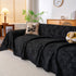 Cozy Textured Couch Protector with Fringe, Universal Soft Slipcover for Couch Sofa Bed